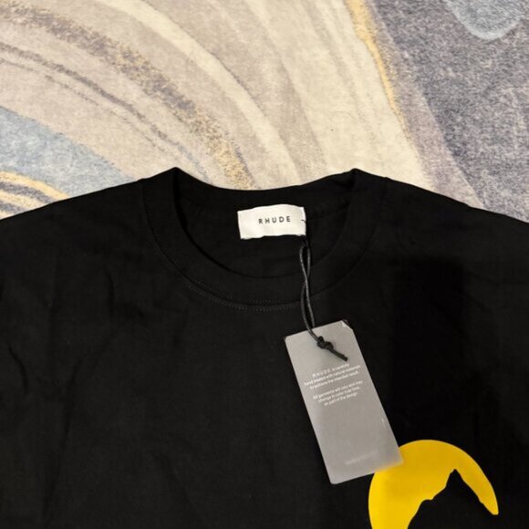 Rhude Moonlight Black/Yellow T-Shirt Men’s Size Medium or Large - Picture 3 of 4